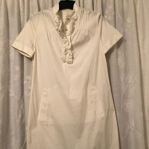 Elie Tahari crisp white shirt dress